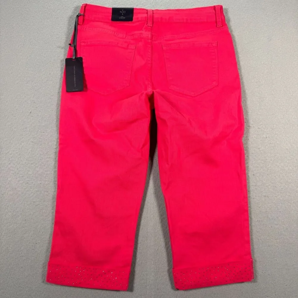 NYDJ Jeans Womens 8P Crop Pink‎ Pants Cropped Slim Fit Casual Capri Style